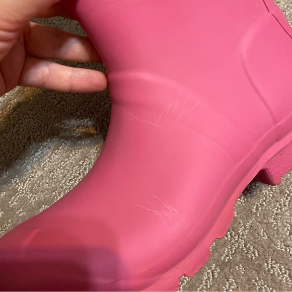 {Hunter} Original Short Rain Boots | Matte Pink ~ Size 5 - Picture 10 of 16